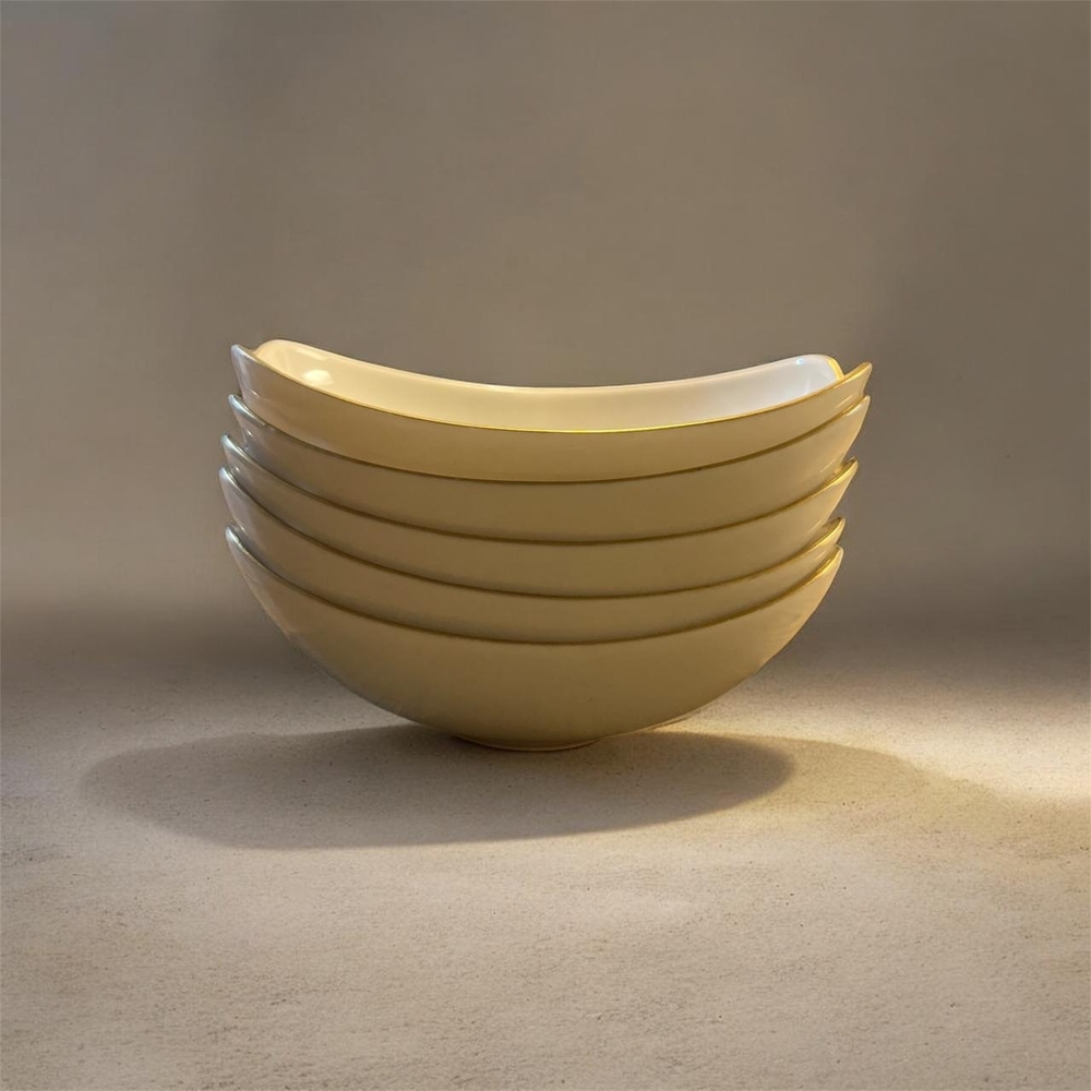 Set of Cream Stacked Bowls